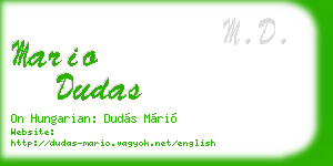mario dudas business card